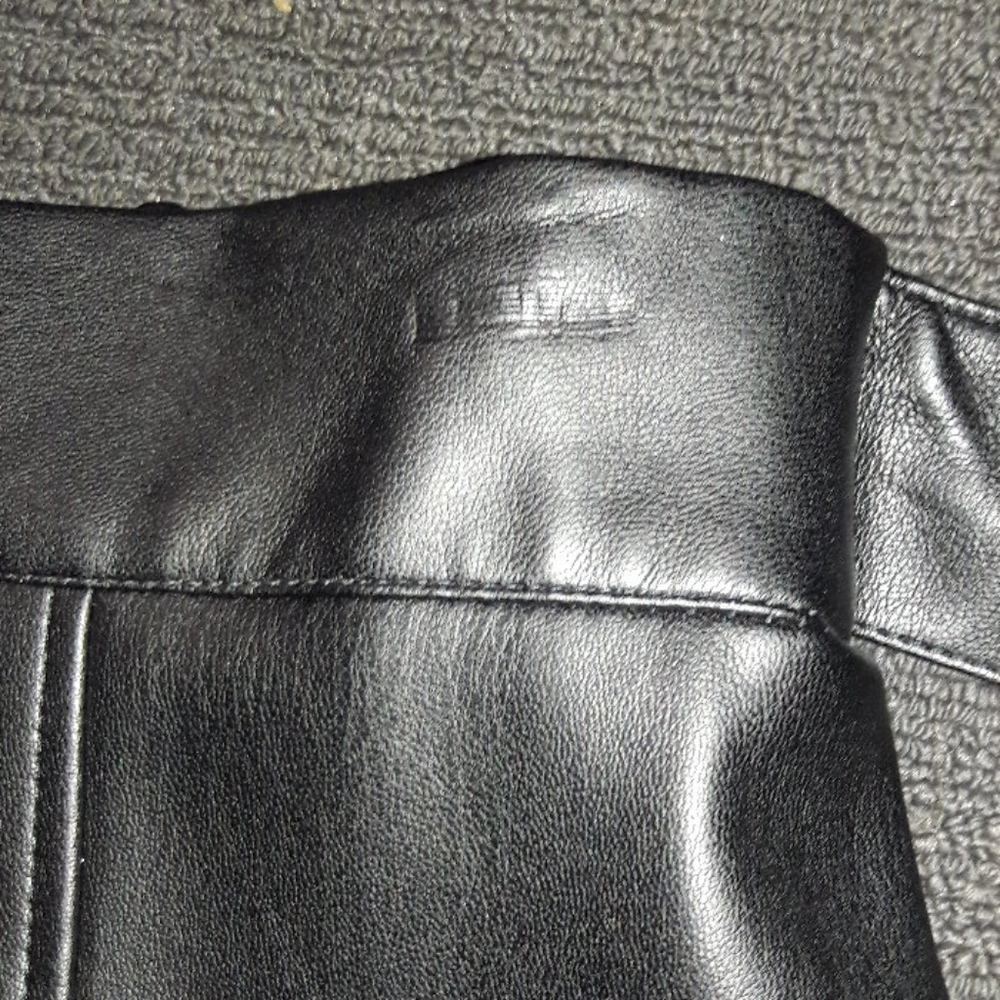 Zara Woman 2019 A-Line Black Faux Leather Skirt- L - Picture 5 of 6